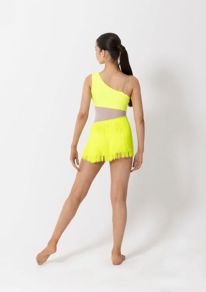 neon tassel dress Studio 7 Sasha | Yellow adidas Tiro Recycled Polyester mesh design. Handmade Leather Mules Color:Floral Black