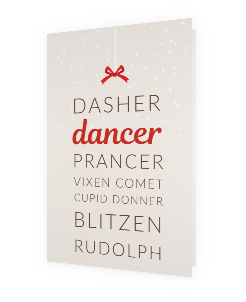 Christmas Card | Dasher Dancer Prancer