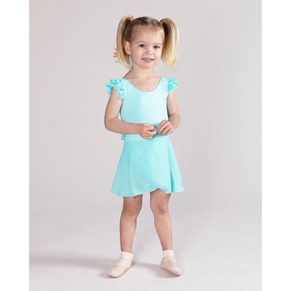 BABIES TEE DRESS WITH FRILL SHOULDER AND HEM ILLUSTRATION NATION