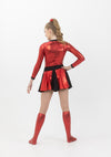 Studio 7 Metallic Cheer Skirt | Red