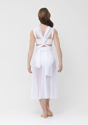 Studio 7 Convertible Mesh Overdress | White