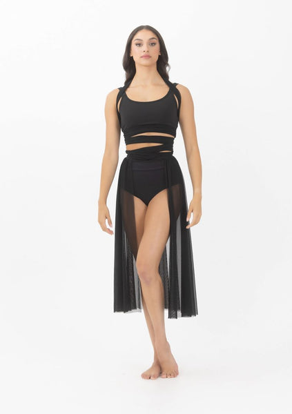 Wrap twist tie convertible contemporary costume dress