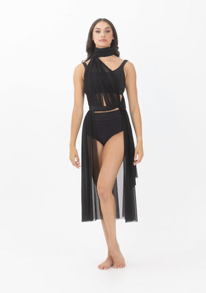 Studio 7 Convertible Mesh Overdress | Black