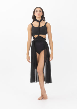 Studio 7 Convertible Mesh Overdress | Black