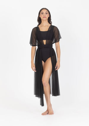 Studio 7 Convertible Mesh Overdress | Black