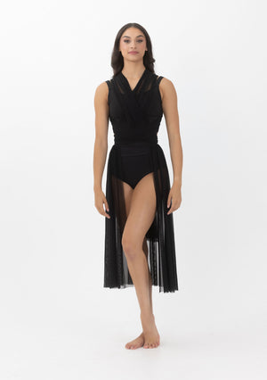 Studio 7 Convertible Mesh Overdress | Black