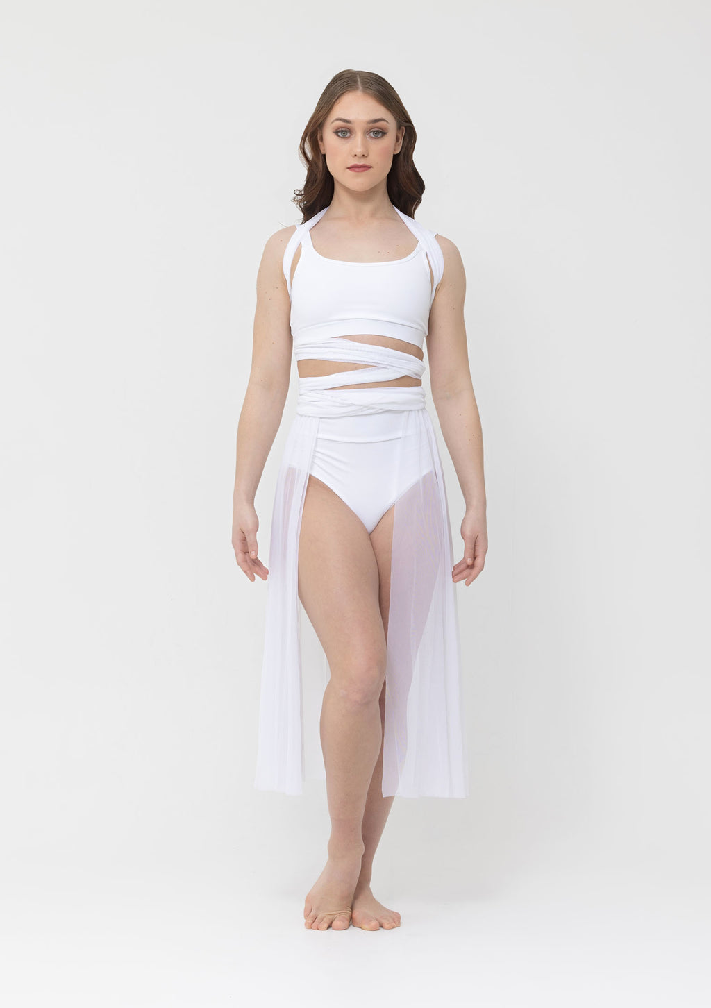 Studio 7 Convertible Mesh Overdress | White