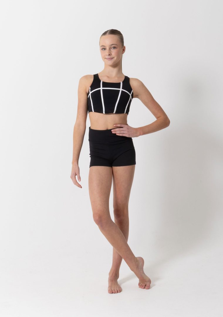 Studio 7 Livi Crop Top | Black/White