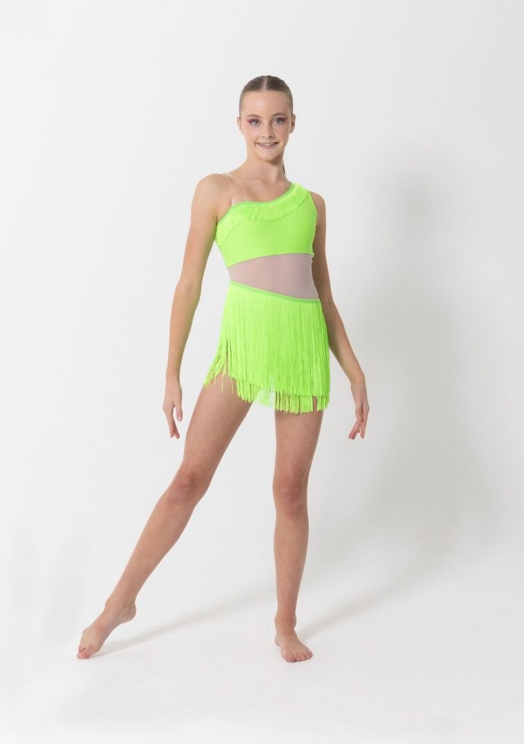 Studio 7 Sasha Tassel Dress | Neon Green
