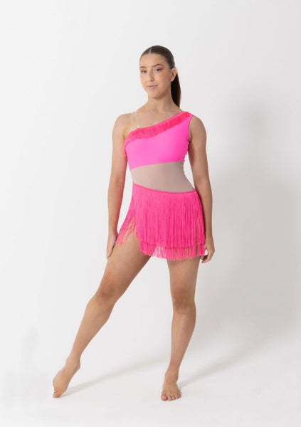 Studio 7 Sasha Tassel Dress | Neon Pink