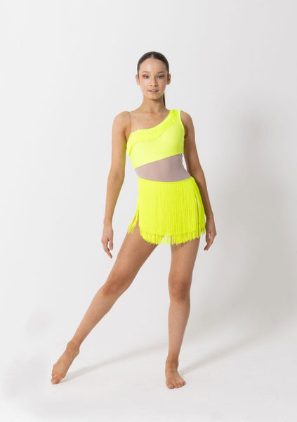 Studio 7 Sasha Tassel Dress | Neon Yellow