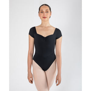 Energetiks Veronica Pleat Leotard | Black | Adult