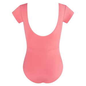 Energetiks Veronica Pleat Leotard | Coral | Adult
