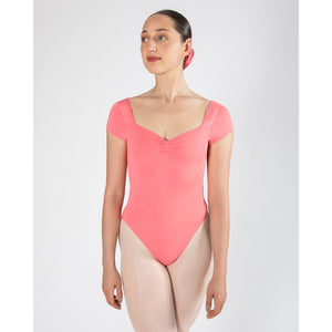 Energetiks Veronica Pleat Leotard | Coral | Adult