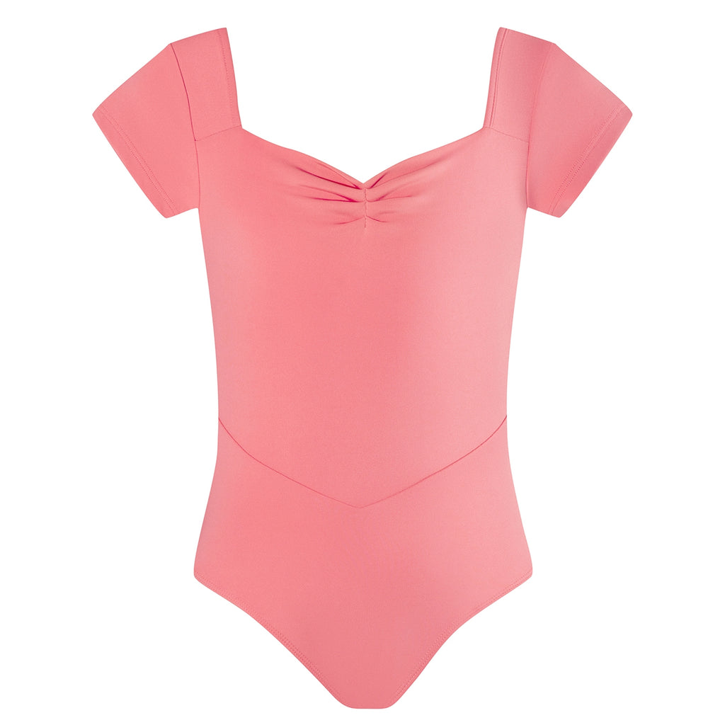 Energetiks Veronica Pleat Leotard | Coral | Child