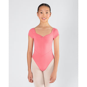 Energetiks Veronica Pleat Leotard | Coral | Child