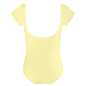 Energetiks Veronica Pleat Leotard | Lemon | Child
