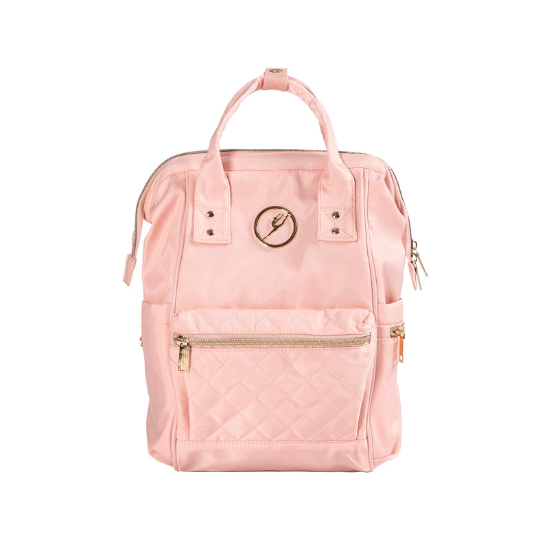 Energetiks Nova Small Quilted Backpack | Pink Champagne