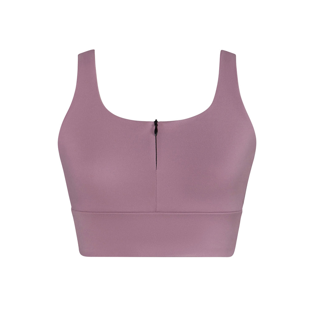 Energetiks Elysia Zip Crop Top | Mauve Haze (Adult)