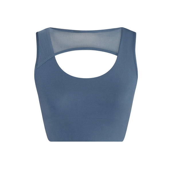 Energetiks Align Delta Crop Top | Elemental Blue
