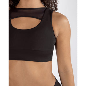 Energetiks Delta Crop Top | Black