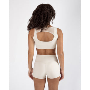Energetiks Delta Crop Top | Ivory Sands