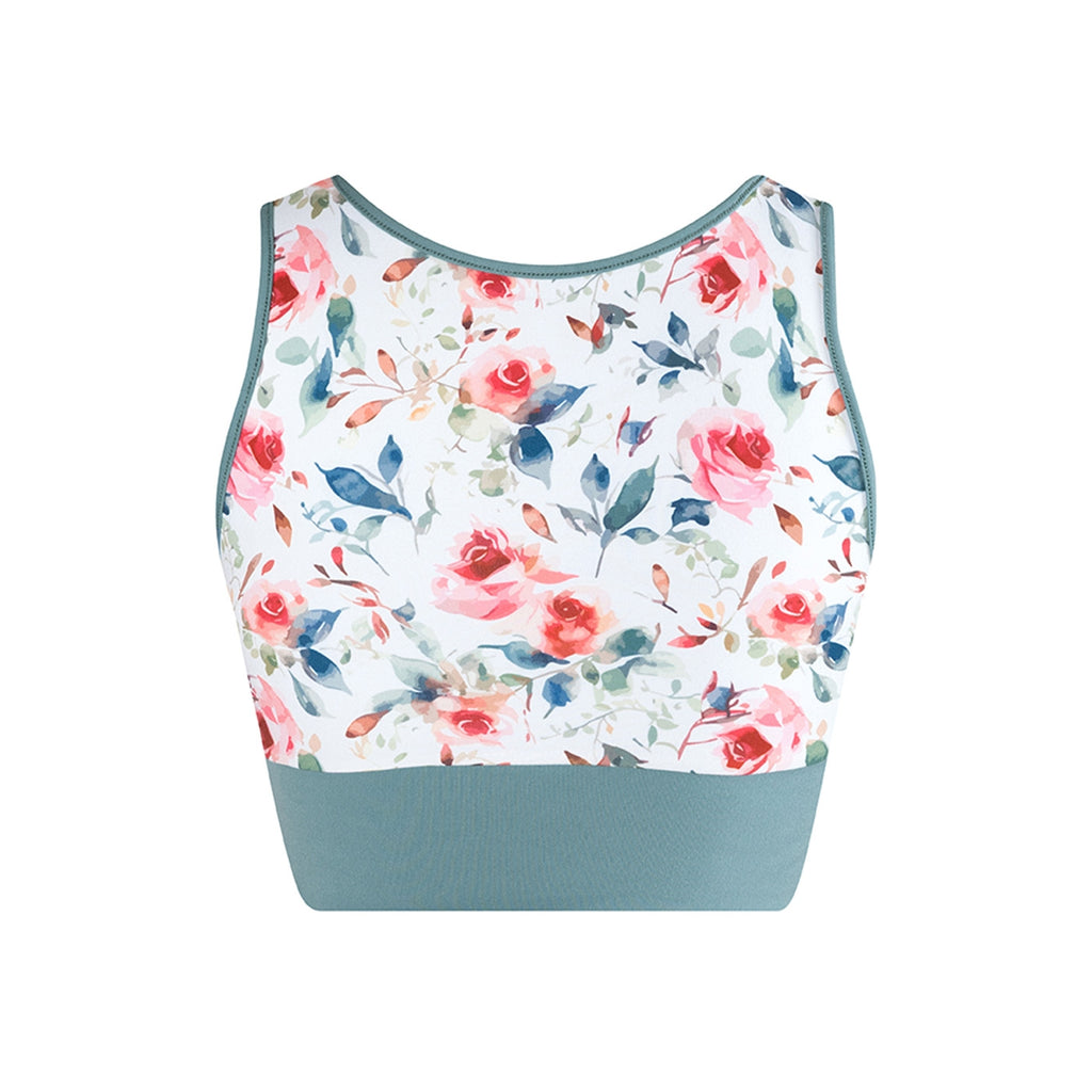 Energetiks Natalie 4-Way Crop Top | Stone Blue