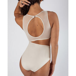 Energetiks Celeste High Neck Leotard | Ivory Sands
