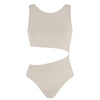 Energetiks Celeste High Neck Leotard | Ivory Sands