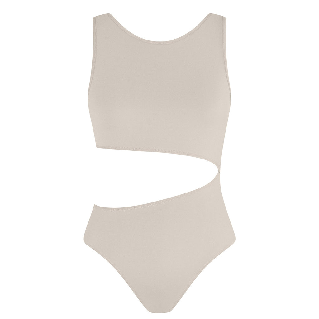 Energetiks Celeste High Neck Leotard | Ivory Sands