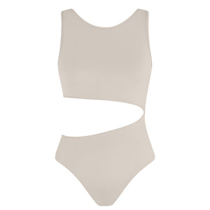Energetiks Celeste High Neck Leotard | Ivory Sands