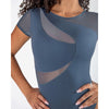 Energetiks Delta Cap Sleeve Leotard | Elemental Blue