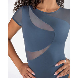 Energetiks Delta Cap Sleeve Leotard | Elemental Blue