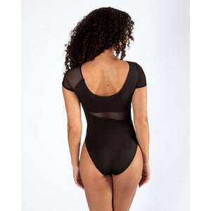 Energetiks Delta Cap Sleeve Leotard | Black