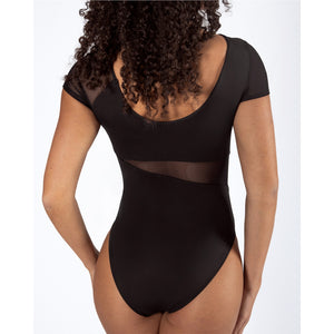 Energetiks Delta Cap Sleeve Leotard | Black