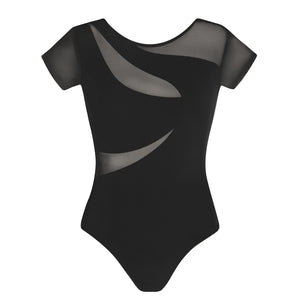 Energetiks Delta Cap Sleeve Leotard | Black
