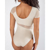Energetiks Delta Cap Sleeve Leotard | Ivory Sands