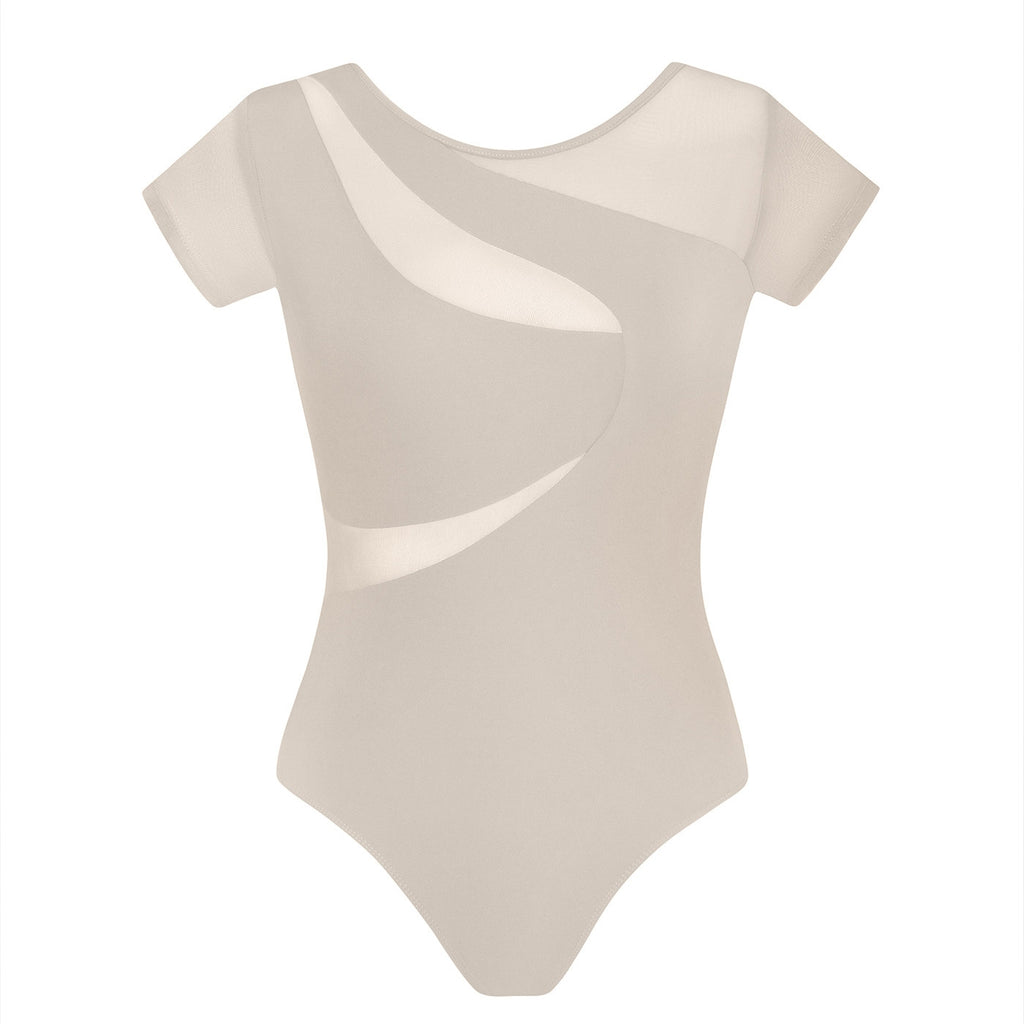 Energetiks Delta Cap Sleeve Leotard | Ivory Sands