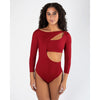 Energetiks Xenia 3/4 Sleeve Leotard | Crimson Red