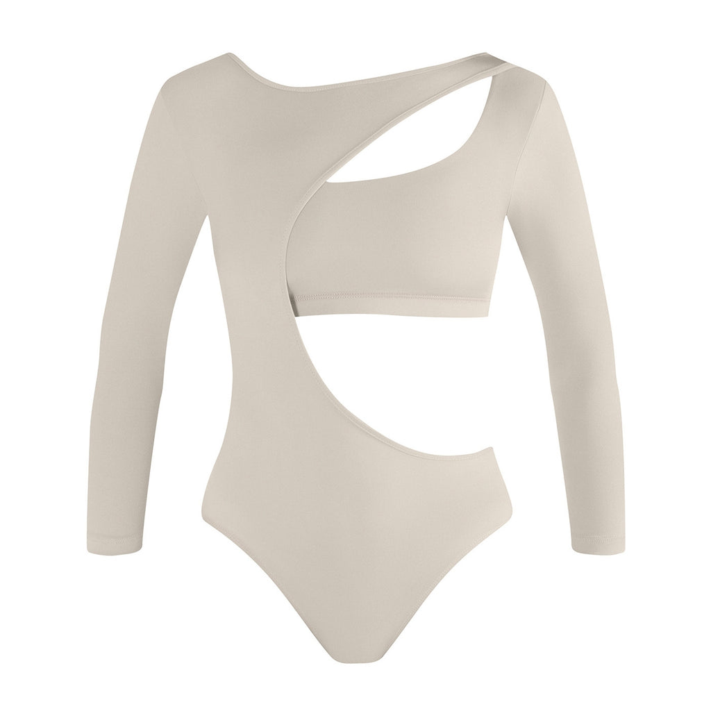 Energetiks Xenia 3/4 Sleeve Leotard | Ivory Sands