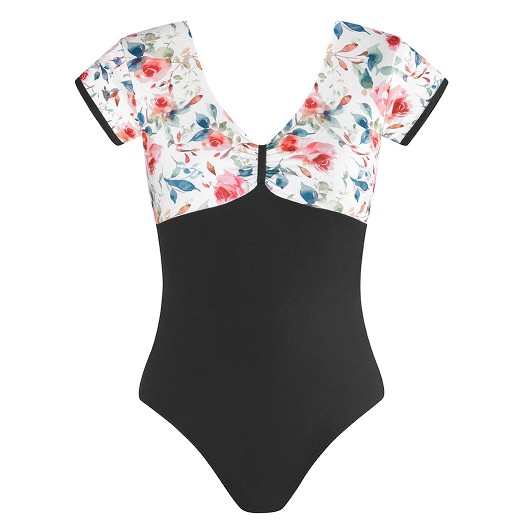 Energetiks Alexandra Cap Sleeve Leotard | Black