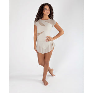 Energetiks Natalia Mesh Split Skirt | Ivory Sands