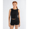 Energetiks Madison Gather Crop Singlet | Black