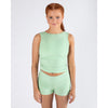 Energetiks Madison Gather Crop Singlet | Green Apple