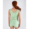 Energetiks Madison Gather Crop Singlet | Green Apple