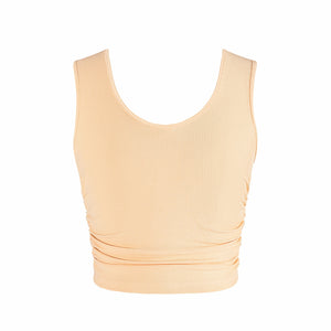 Energetiks Madison Gather Crop Singlet | Orange Sherbert