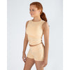 Energetiks Madison Gather Crop Singlet | Orange Sherbert