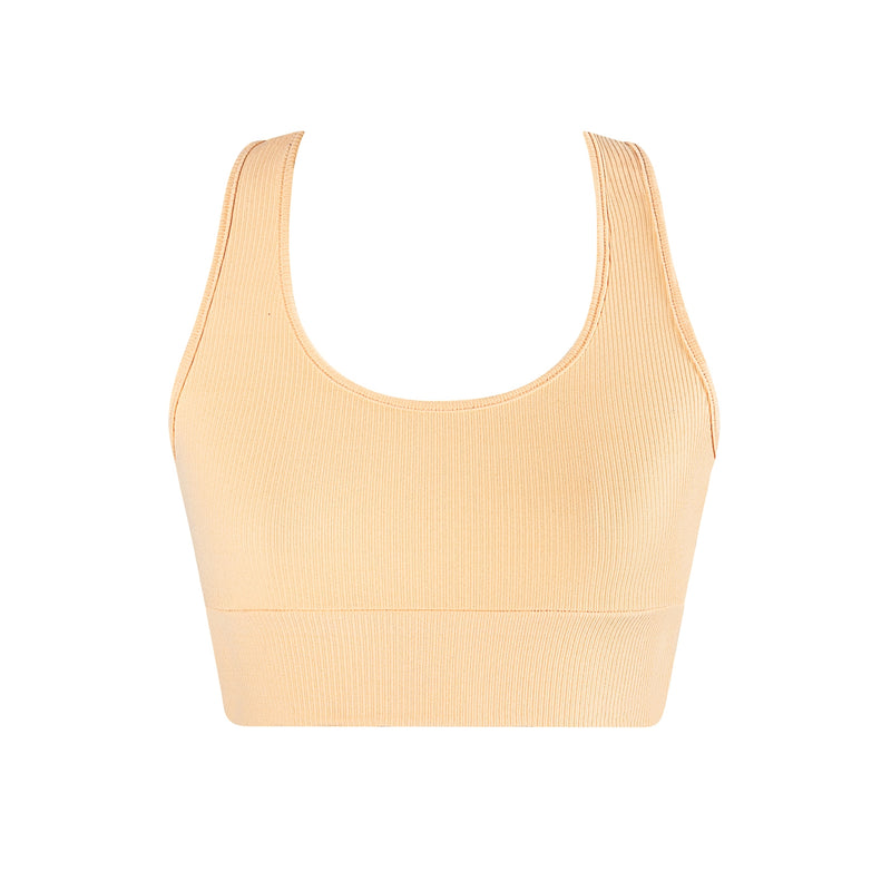 Energetiks Eve Rib Crop | Orange Sherbert