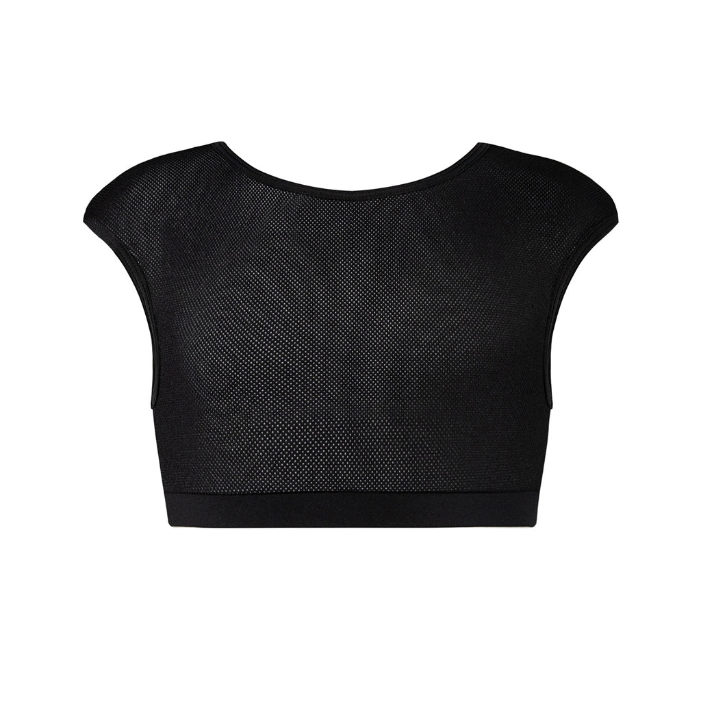 Energetiks Ashi Crop Top | Black Mesh
