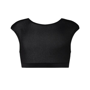 Energetiks Ashi Crop Top | Black Mesh